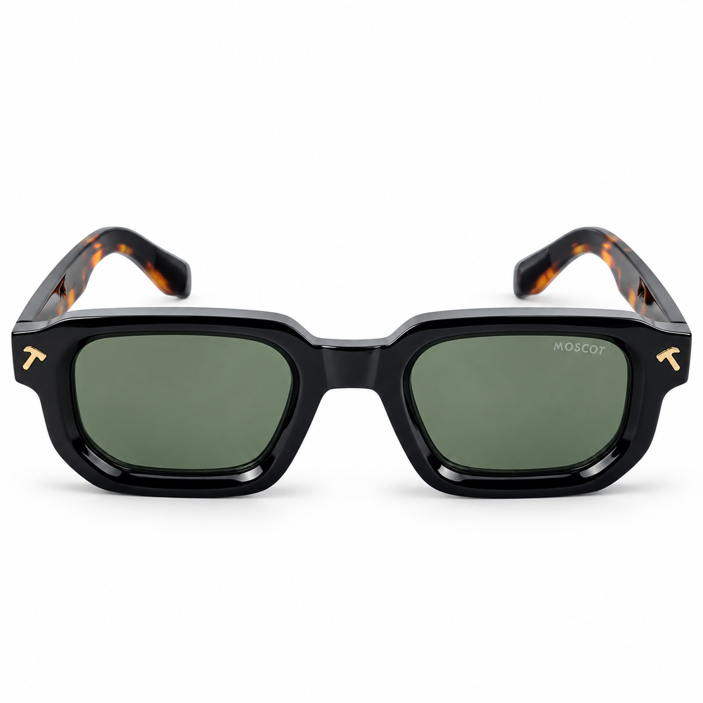 Moscot Black & Tortoise Square Handcrafted Sunglasses 5