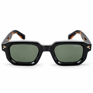 Moscot Black & Tortoise Square Handcrafted Sunglasses 5