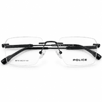 Police 90716 Black Rimless Rectangle Prescription Eyeglasses Frame 2