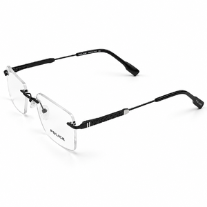 Police 90716 Black Rimless Rectangle Prescription Eyeglasses Frame 5