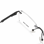 Police 90716 Brown Rimless Rectangle Prescription Eyeglasses Frame 1