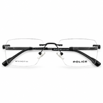 Police 90716 Brown Rimless Rectangle Prescription Eyeglasses Frame 2