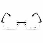 Police 90716 Brown Rimless Rectangle Prescription Eyeglasses Frame 5