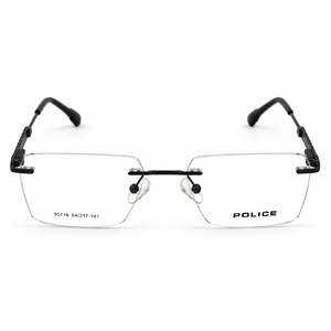 Police 90716 Brown Rimless Rectangle Prescription Eyeglasses Frame 5