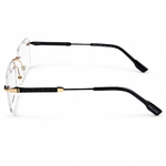 Police 90716 Golden Rimless Rectangle Prescription Eyeglasses Frame 3