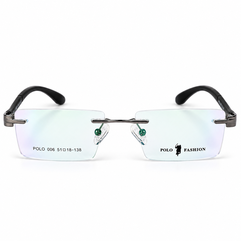 Polo Fashion Rimless Black & Gunmetal (1)