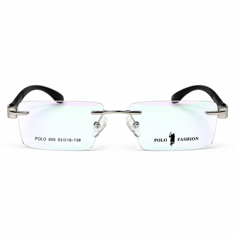 Polo Fashion Rimless Gun Metal & Silver (1)
