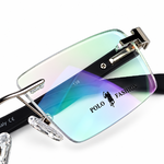 Polo Fashion Rimless Rectangle Balck & Silver (2)