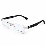 Polo Fashion Rimless Rectangle Balck & Silver (5)