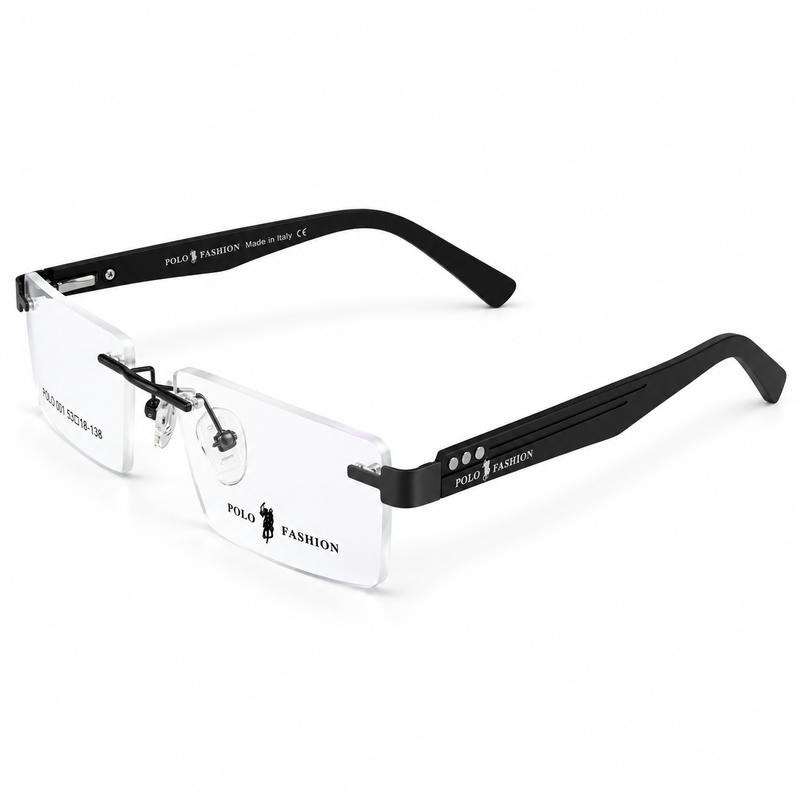 Polo Fashion Rimless Rectangle Black (5)