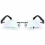 Polo Fashion Rimless Rectangle Black & White (1)