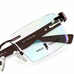 Polo Fashion Rimless Rectangle Dark Brown (2)