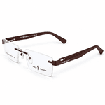 Polo Fashion Rimless Rectangle Dark Brown (4)