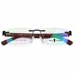 Polo Fashion Rimless Rectangle Navy Blue & Brown (3)