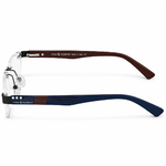 Polo Fashion Rimless Rectangle Navy Blue & Brown (4)
