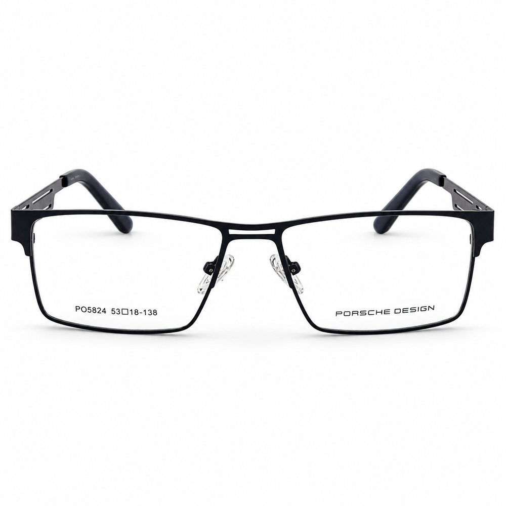 Porsche Design Po5824 Black & Gold Rectangle Men's Prescription Eyeglasses Frame 1