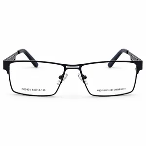 Porsche Design Po5824 Black & Gold Rectangle Men's Prescription Eyeglasses Frame 1