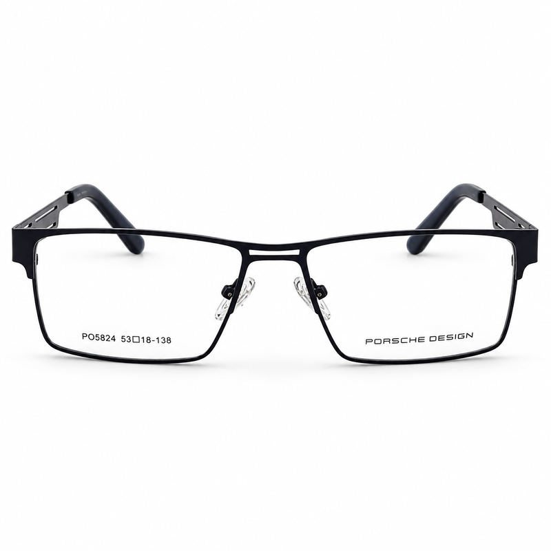 Porsche Design Po5824 Black & Gold Rectangle Men's Prescription Eyeglasses Frame 1