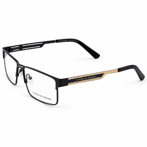 Porsche Design Po5824 Black & Gold Rectangle Men's Prescription Eyeglasses Frame 4