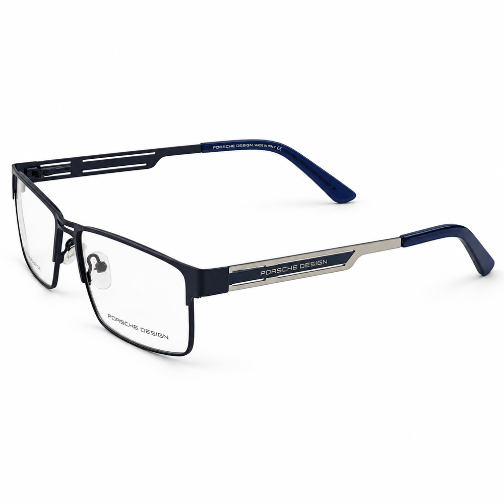 Porsche Design Po5824 Blue & Silver Rectangle Men's Prescription Eyeglasses Frame 4
