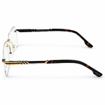 Prada 90767 Gold & Black Rimless Rectangle Prescription Eyeglasses Frame 3
