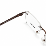 Prada 90778 Brown Rimless Rectangle Prescription Eyeglasses Frame 2
