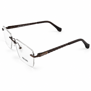 Prada 90778 Brown Rimless Rectangle Prescription Eyeglasses Frame 5