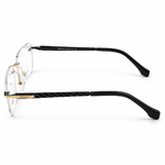 Prada 90778 Gold & Black Rimless Rectangle Prescription Eyeglasses Frame 3