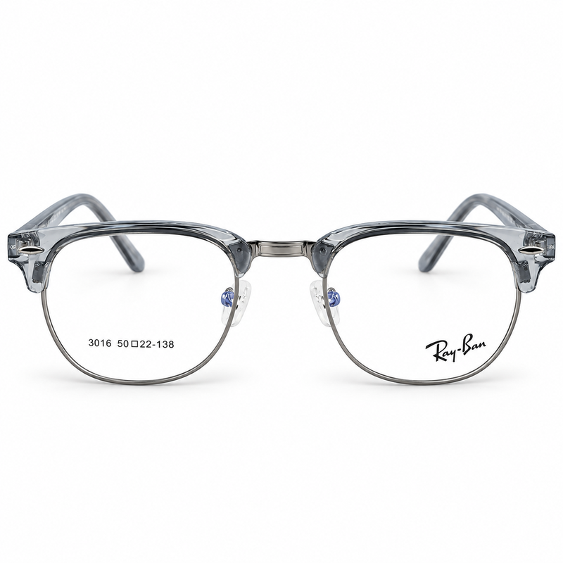 Ray Ban 3016 C2 Crystal Grey Clubmaster Prescription Eyeglasses Frame 5
