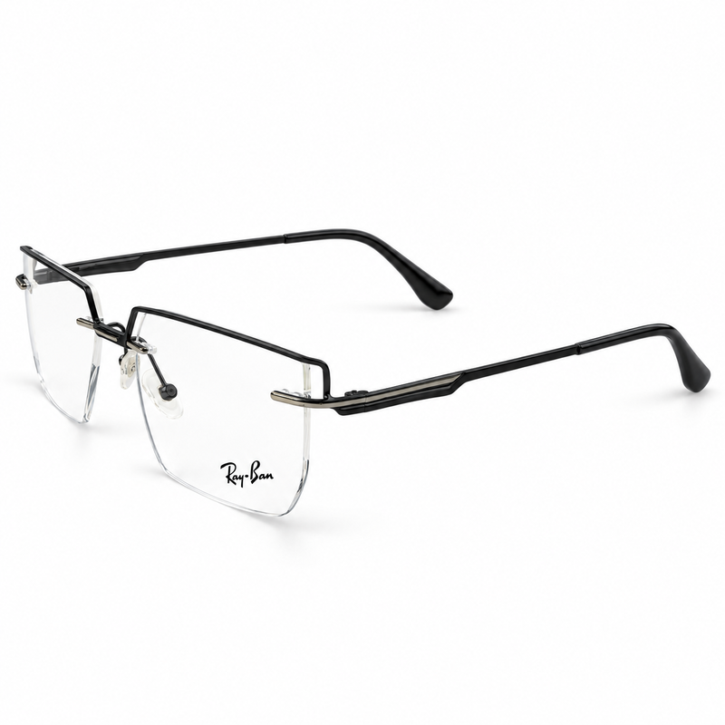 Ray Ban 6224 Black Semi Rimless Rectangle Prescription Eyeglasses Frame 2