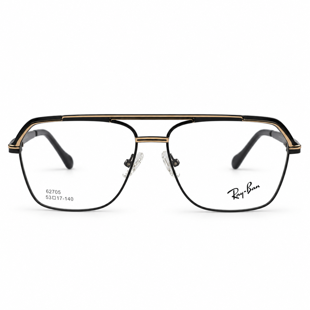 Ray Ban 62705 Black & Gold Navigator Prescription Eyeglasses Frame 1