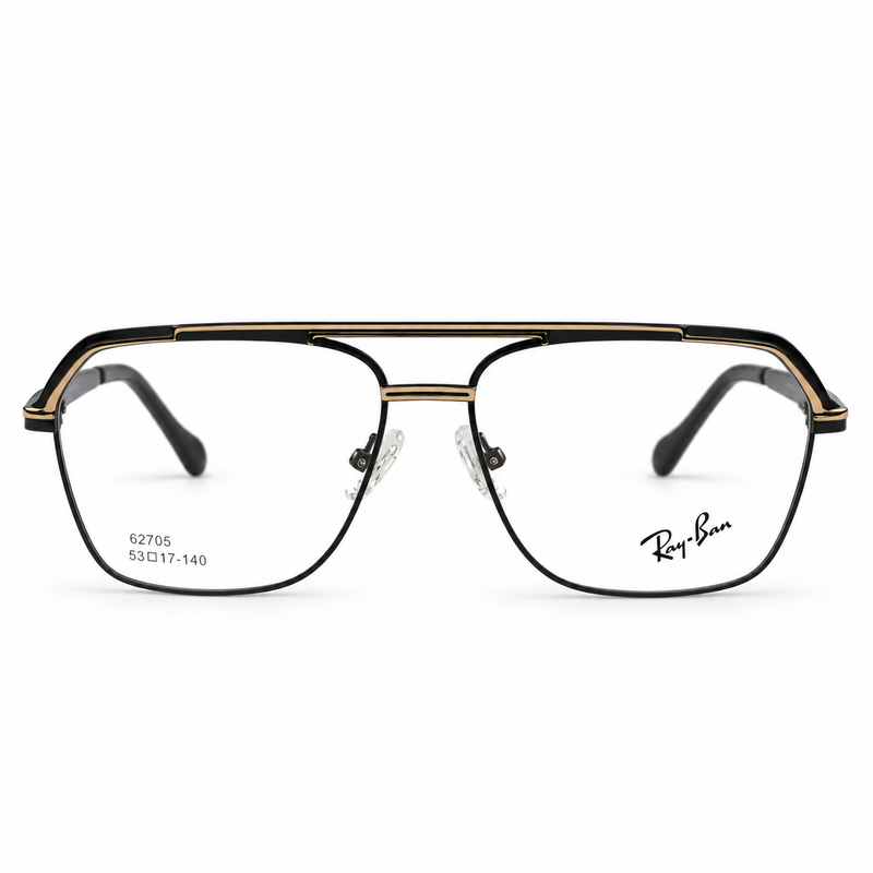 Ray Ban 62705 Black & Gold Navigator Prescription Eyeglasses Frame 1