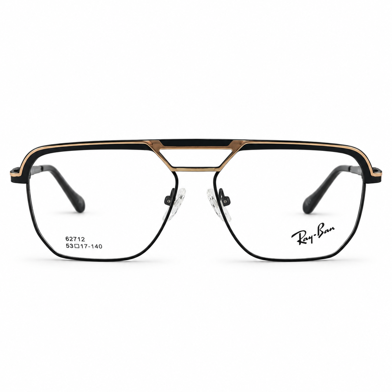 Ray Ban 62712 Black & Gold Navigator Prescription Eyeglasses Frame 1