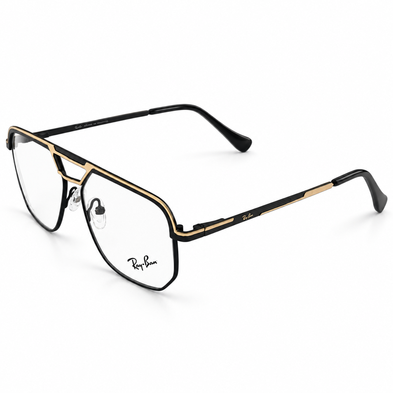 Ray Ban 62712 Black & Gold Navigator Prescription Eyeglasses Frame 2