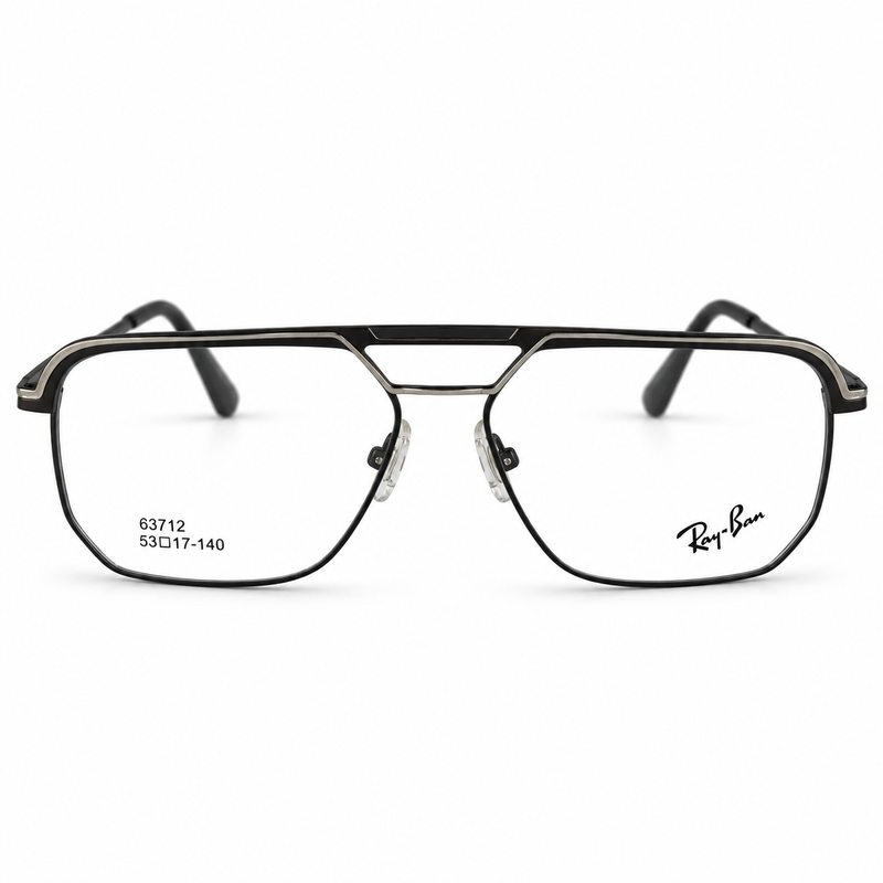 Ray Ban 63712 Black & Gunmetal Navigator Prescription Eyeglasses Frame 4