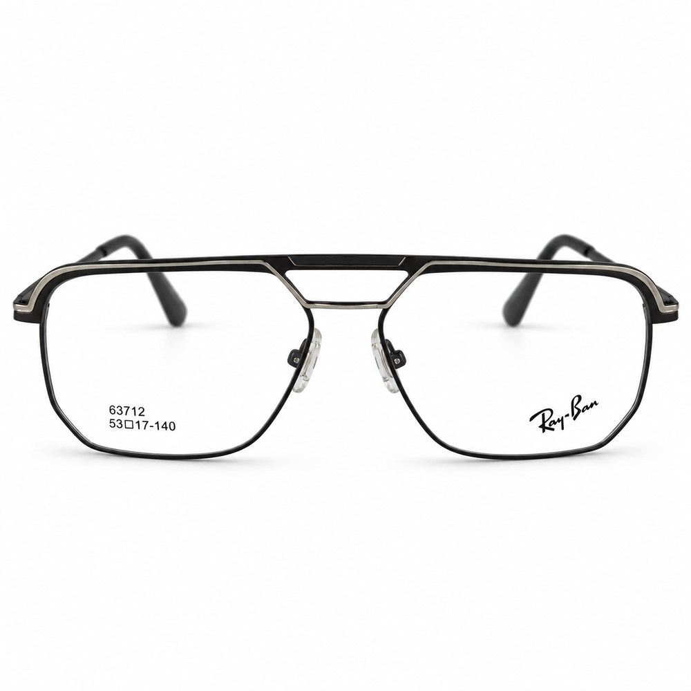Ray Ban 63712 Silver & Gunmetal Navigator Prescription Eyeglasses Frame 3