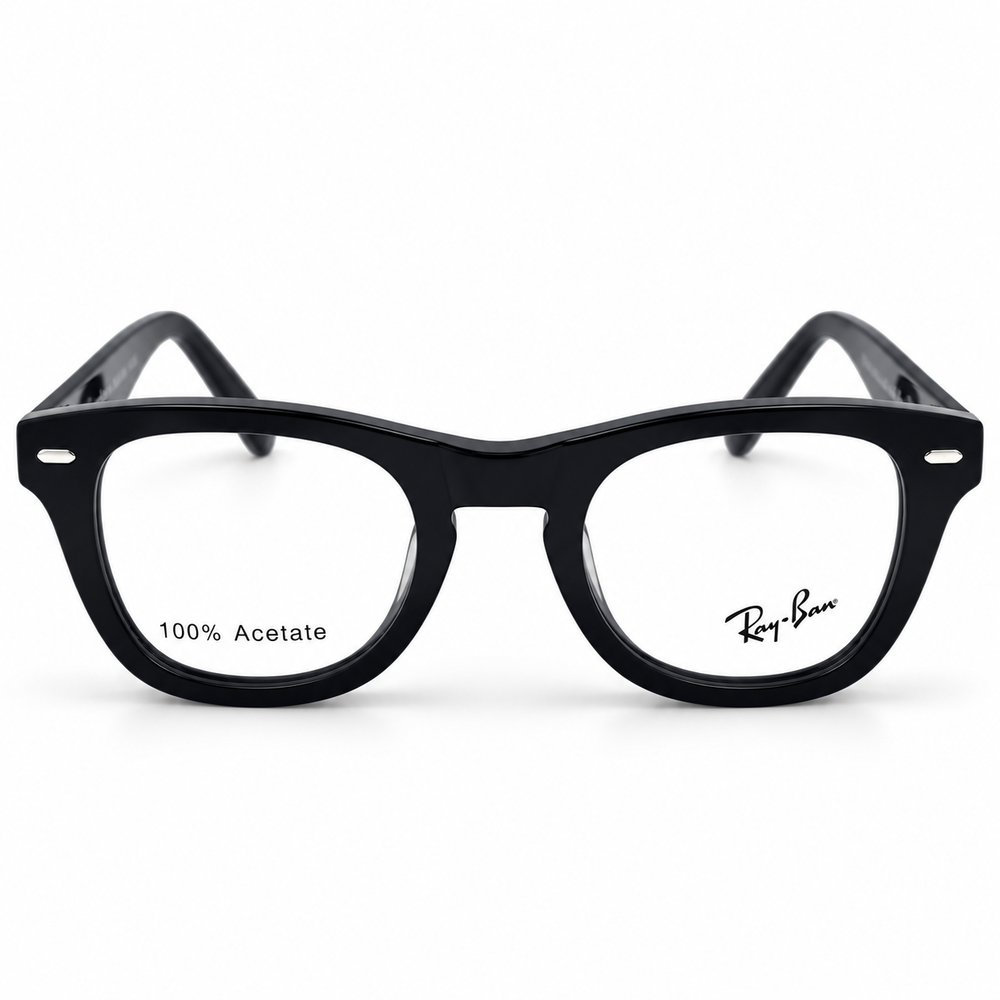 Ray Ban Fd2239 C1 Black 100% Acetate Wayfarer Prescription Eyeglasses Frame 5