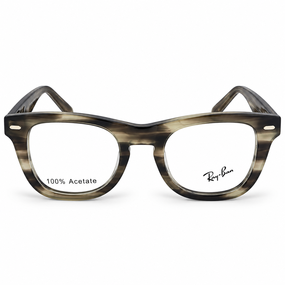 Ray Ban Fd2239 C3 Striped Grey 100% Acetate Wayfarer Prescription Eyeglasses Frame 5