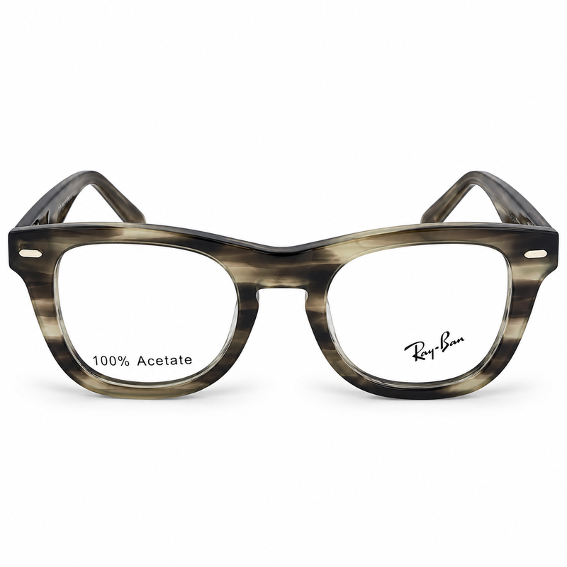 Ray Ban Fd2239 C3 Striped Grey 100% Acetate Wayfarer Prescription Eyeglasses Frame 5