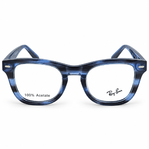 Ray Ban Fd2239 C4 Striped Blue 100% Acetate Wayfarer Prescription Eyeglasses Frame 5