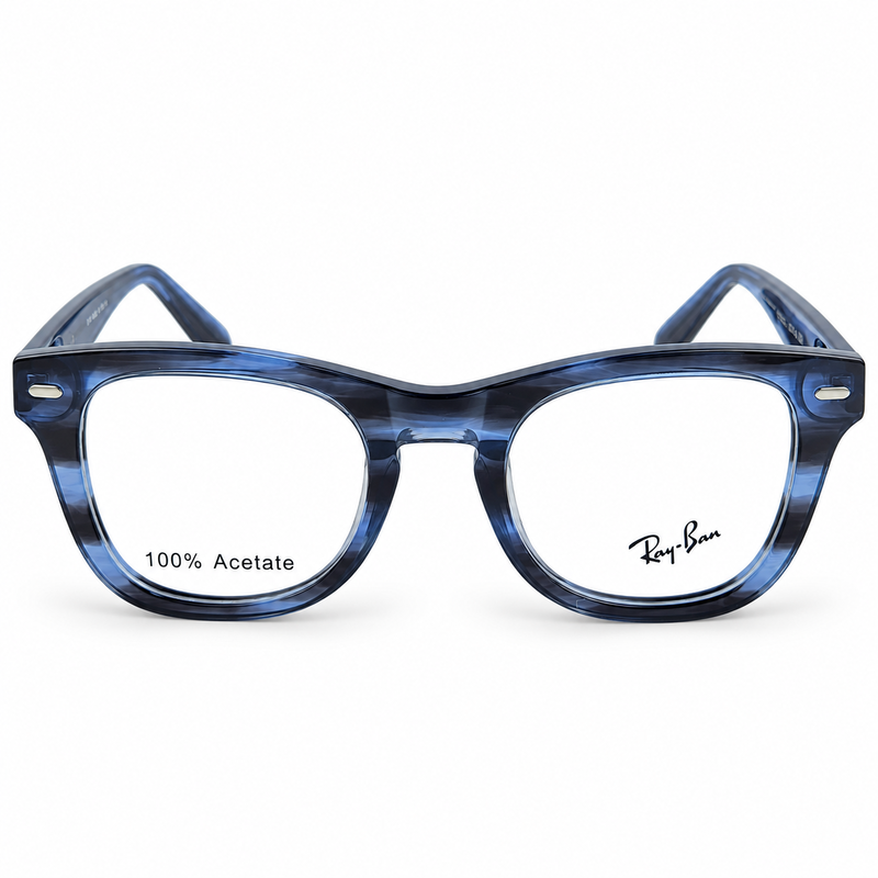 Ray Ban Fd2239 C4 Striped Blue 100% Acetate Wayfarer Prescription Eyeglasses Frame 5