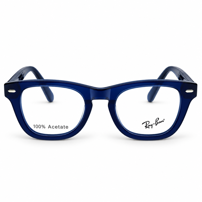 Ray Ban Fd2239 C5 Blue 100% Acetate Wayfarer Prescription Eyeglasses Frame 5
