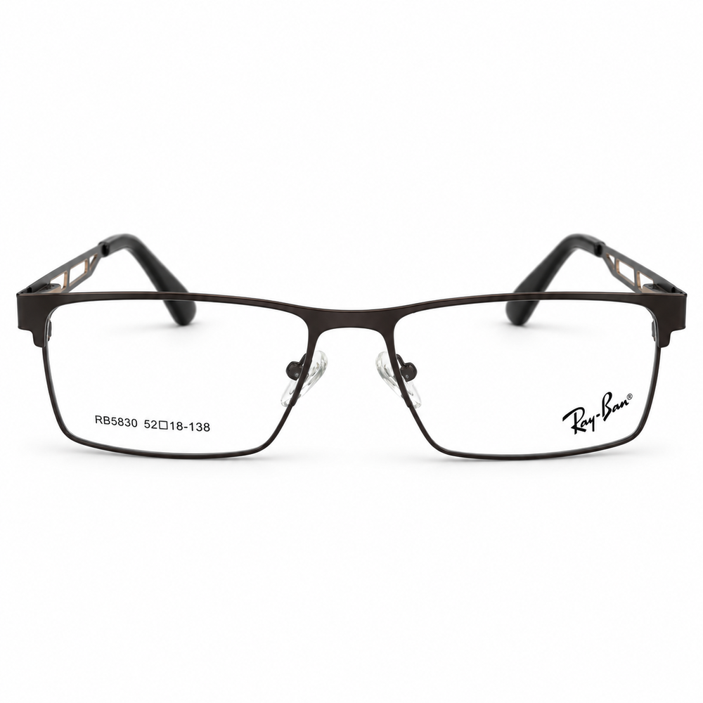 Ray Ban Rb5830 Brown Rectangle Prescription Eyeglasses Frame 1
