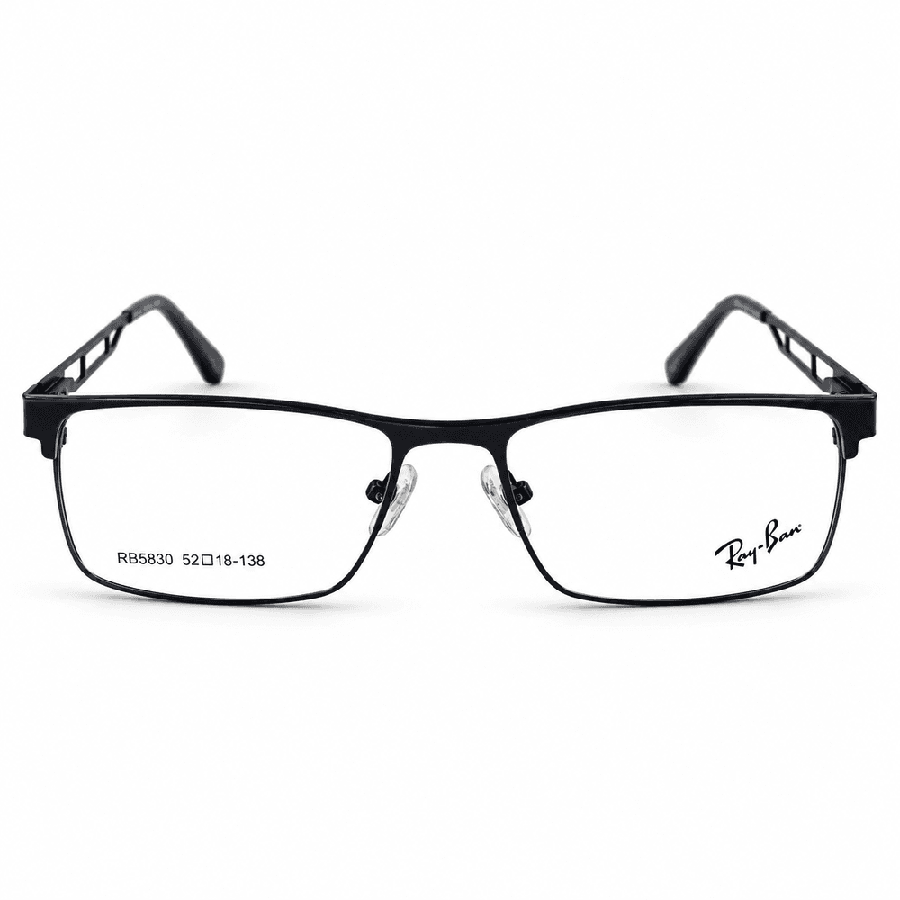 Ray Ban Rb5830 Gunmetal Rectangle Prescription Eyeglasses Frame 1