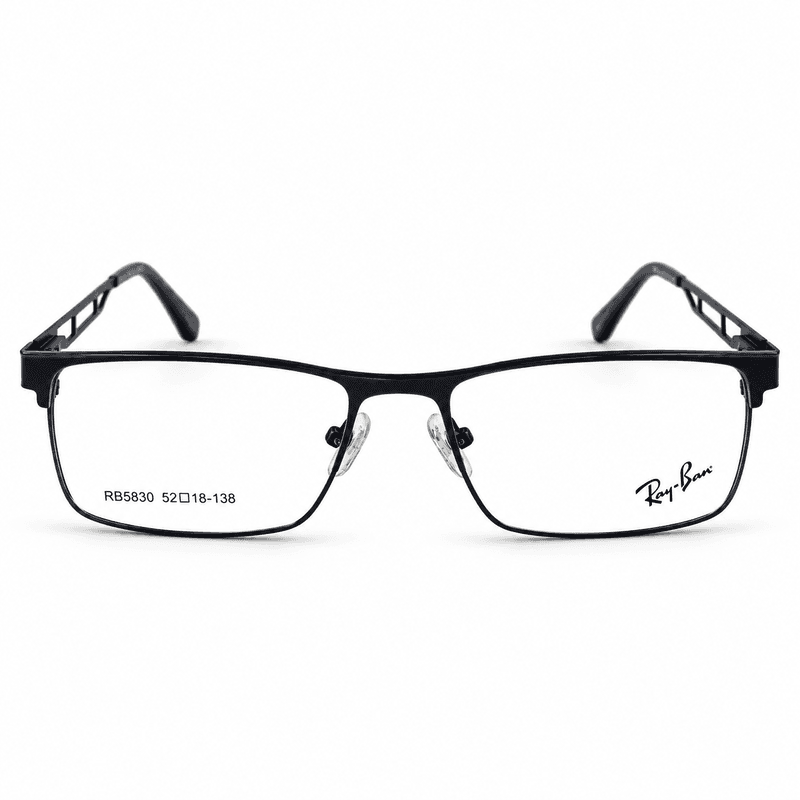 Ray Ban Rb5830 Gunmetal Rectangle Prescription Eyeglasses Frame 1