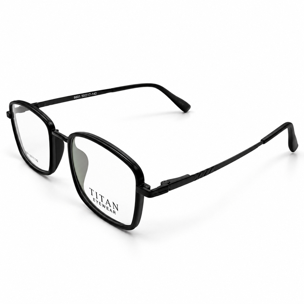 Classic Rectangular Full Rim Black Eyeglasses (1)