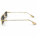 Classic Rectangular Slim Golden Sunglasses (2)