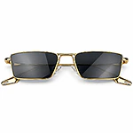 Classic Rectangular Slim Golden Sunglasses (4)