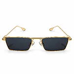Classic Rectangular Slim Golden Sunglasses (5)