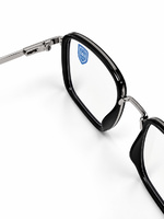 Classic Silver Full Rim Square Eyeglasses (3)